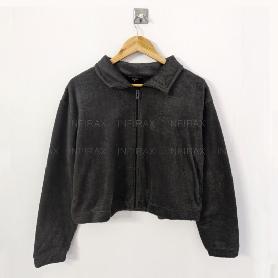 Women Faux Fur Cropped Jacket