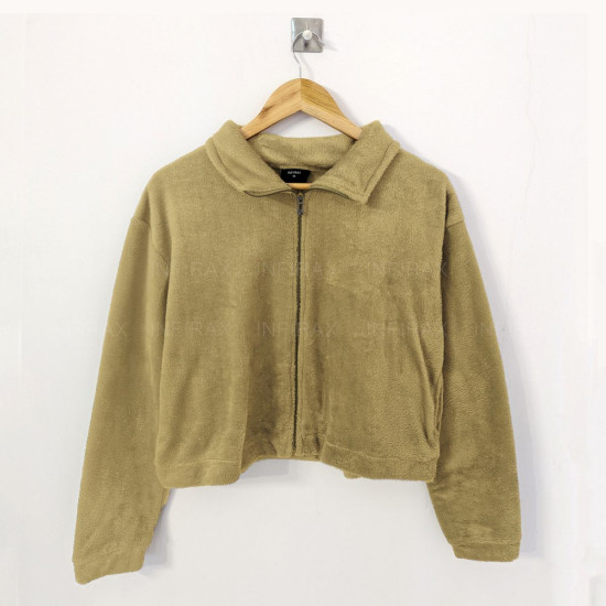 Women Faux Fur Cropped Jacket
