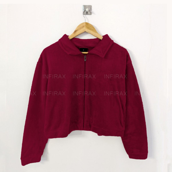 Women Faux Fur Cropped Jacket