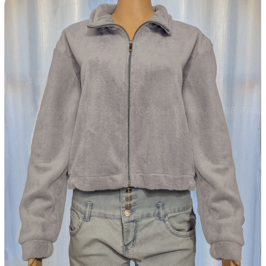Women Faux Fur Cropped Jacket