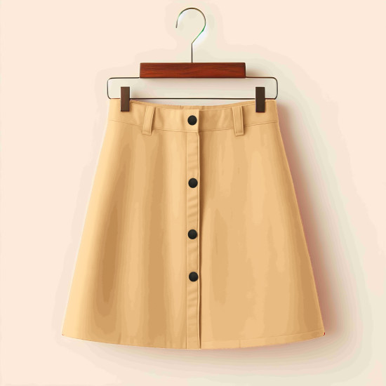 Button Skirt Regular-Fit