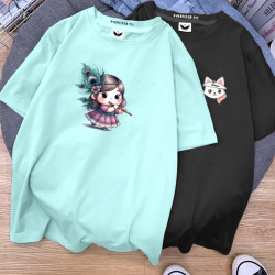 INFIRAX 2x Flute Girl & Pocket Cat T-shirts