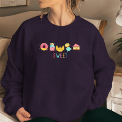 Women Winter Sweet Purple Sweatshirt 