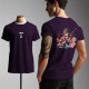 Sword Art Kazuto Kirigaya Purple Regular Fit T-shirt Sword Art Kazuto Kirigaya Purple Regular Fit T-shirt