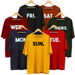7 Weekdays Cotton T-shirts Combo