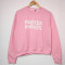 Perfectly Imperfect Pink Crop Sweatshirt