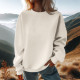 Winter Women Fleece Solid Sweatshirt