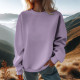 Winter Women Fleece Solid Sweatshirt