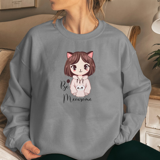 Be Meowsome Winter Women Sweatshirt