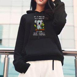 Be Happy Like Koala Women's Cotton Hoody