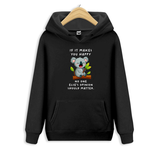 Be Happy Like Koala Women's Cotton Hoody