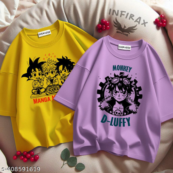 INFIRAX 2X Manga Munchies & Monkey-D-Luffy T-shirt 