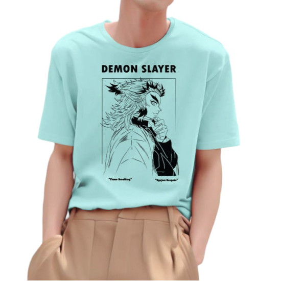 Kyōjurō Rengoku - Flame Hashira Men's Oversized T-shirt Kyōjurō Rengoku - Flame Hashira Men's Oversized T-shirt