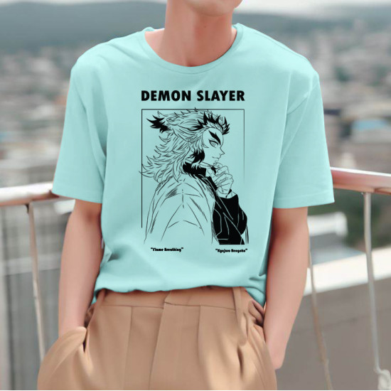 Kyōjurō Rengoku - Flame Hashira Men's Oversized T-shirt Kyōjurō Rengoku - Flame Hashira Men's Oversized T-shirt