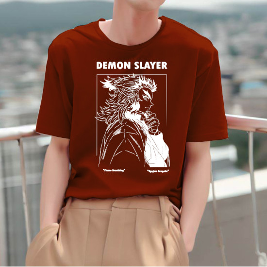 Kyōjurō Rengoku - Flame Hashira Men's Oversized T-shirt Kyōjurō Rengoku - Flame Hashira Men's Oversized T-shirt