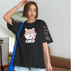 Strawberry Panda Women Oversized T-shirt