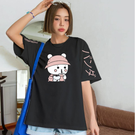 Strawberry Panda Women Oversized T-shirt Strawberry Panda Women Oversized T-shirt
