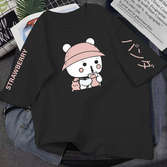 Strawberry Panda Women Oversized T-shirt Strawberry Panda Women Oversized T-shirt