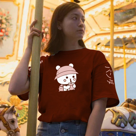 Strawberry Panda Women Oversized T-shirt Strawberry Panda Women Oversized T-shirt