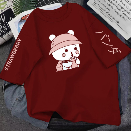 Strawberry Panda Women Oversized T-shirt