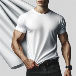 Men Plain Polyester T-Shirt