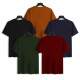 Solid T-shirts Dark Combo of 5