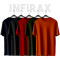 Solid T-shirts Dark Combo of 5