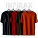 Solid T-shirts Dark Combo of 5