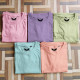 Solid T-shirts Pastel Combo of 5