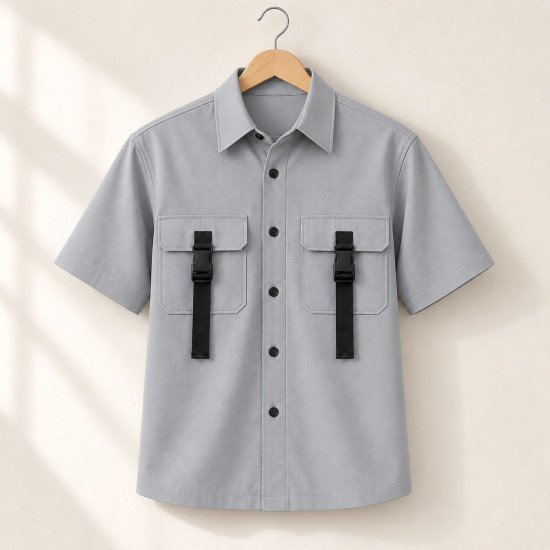 Cargo Half Sleeve Cotton Shirt